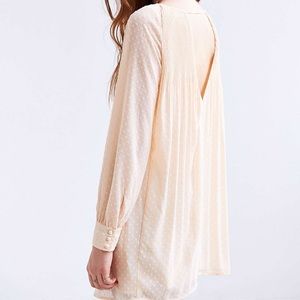 Kimchi Blue Cream Long Sleeved Babydoll Dress